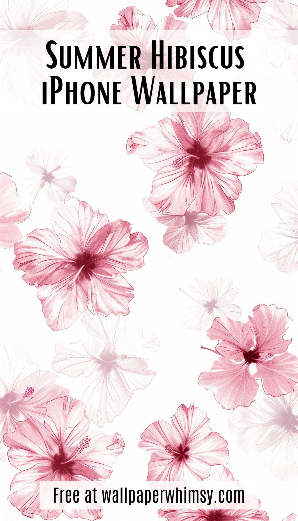 Summer Hibiscus Bliss IPhone Wallpaper graphic.