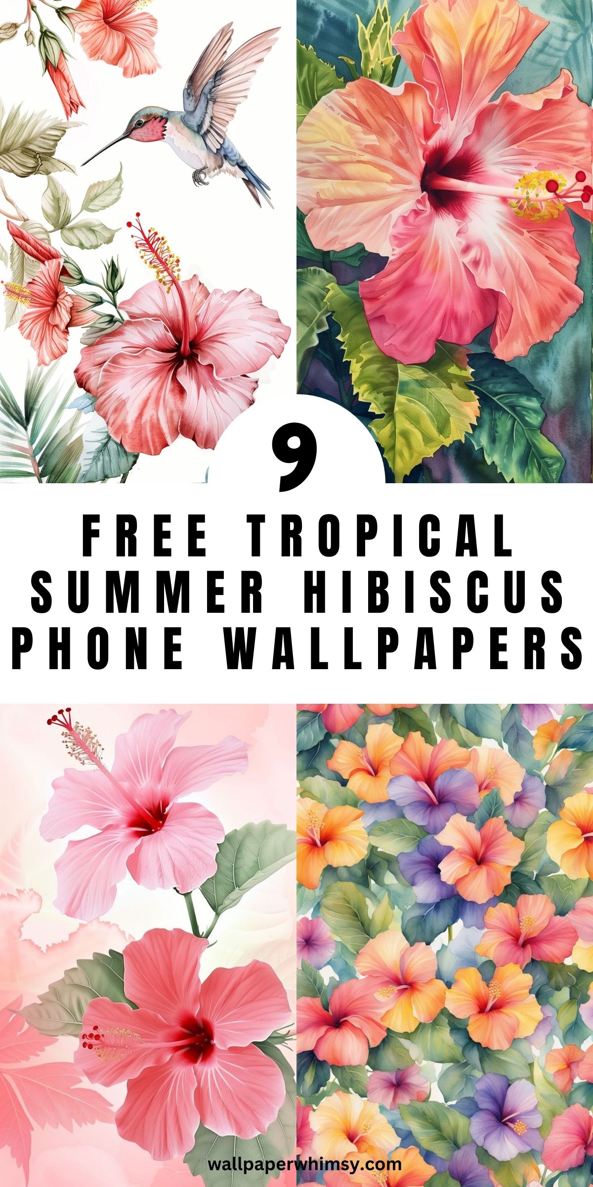 Transform Your Phone into a Tropical Paradise with These Hibiscus Wallpapers Graphic.