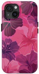 Tropical Pink Hibiscus iPhone Case