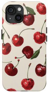 Cherry Pattern iPhone Tough Phone Case