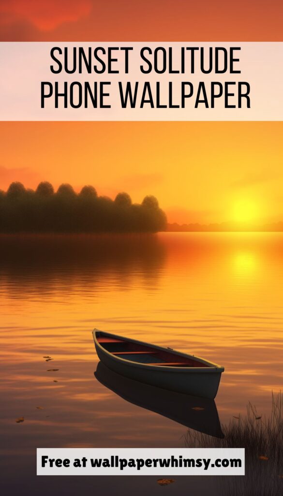 Sunset Solitude iPhone Wallpaper graphic.