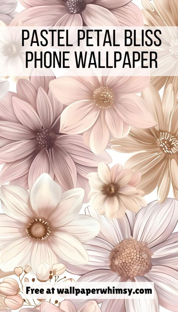 Pastel Petal Bliss iPhone Wallpaper  Graphic.