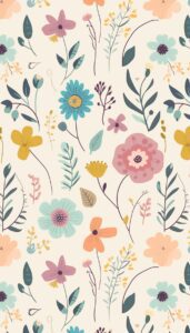 Vibrant Floral Garden iPhone Wallpaper featuring bright and colorful flowers.