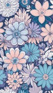 Pastel Floral iPhone Wallpaper featuring soft pastel-colored flowers.