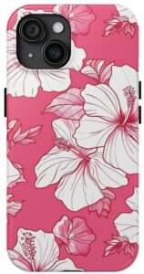 Pink Hibiscus iPhone Tough Phone Case