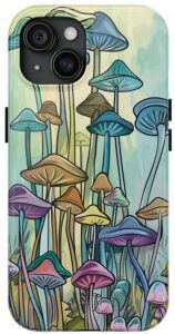 Whimsical Mushroom Wonderland iPhone Case.