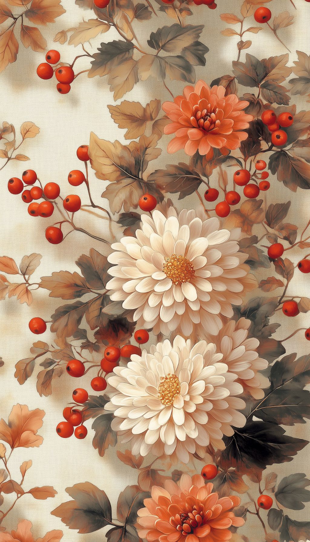 Autumn Blooms iPhone Wallpaper