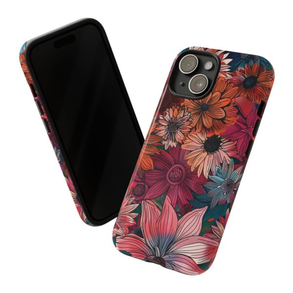 Maximalist Floral Pattern Phone Tough Case on a white background.