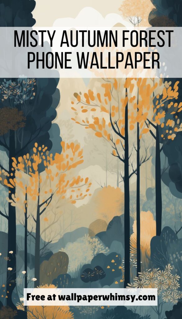 Misty Autumn Forest Graphic.