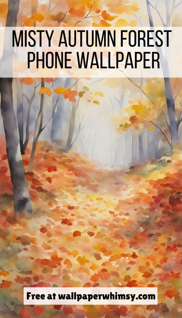 Misty Autumn Forest Path graphic.