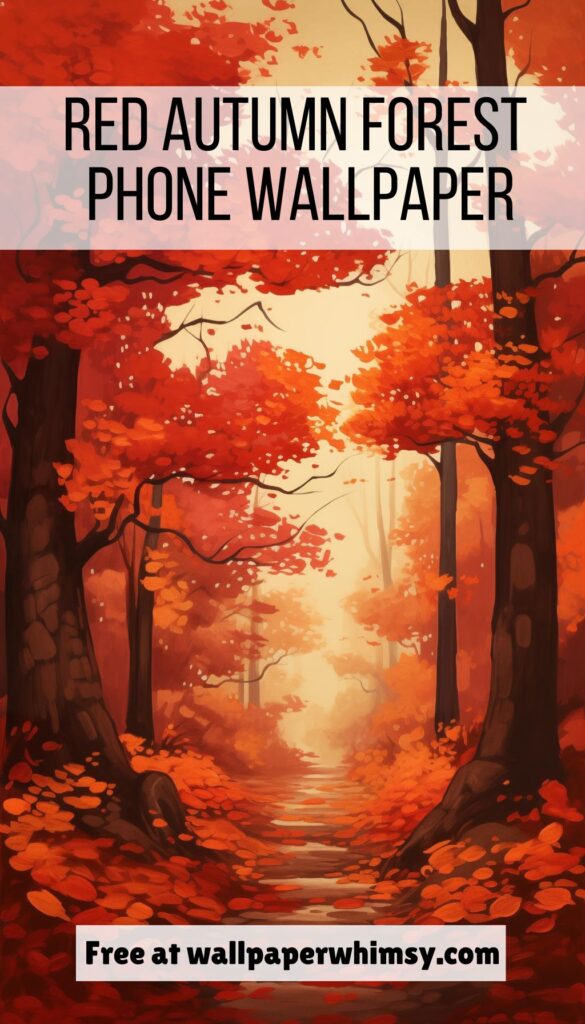 Red Autumn Forest Path graphic.