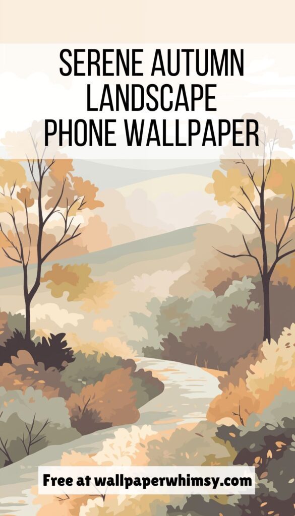 Serene Autumn Landscape graphic.