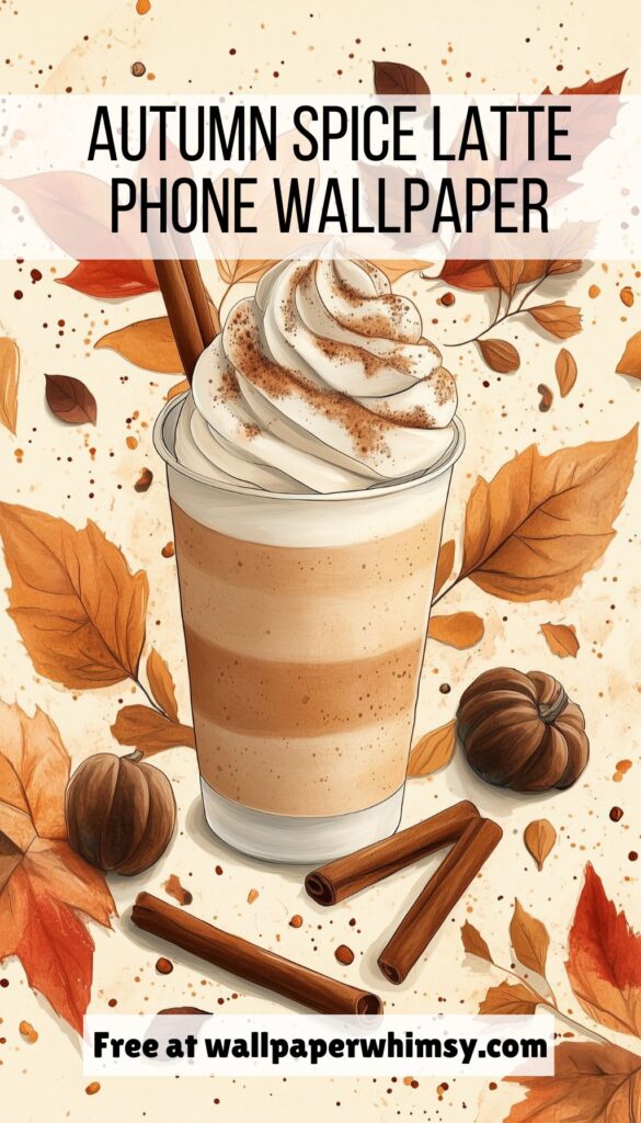 Autumn Spice Latte wallpaper graphic.