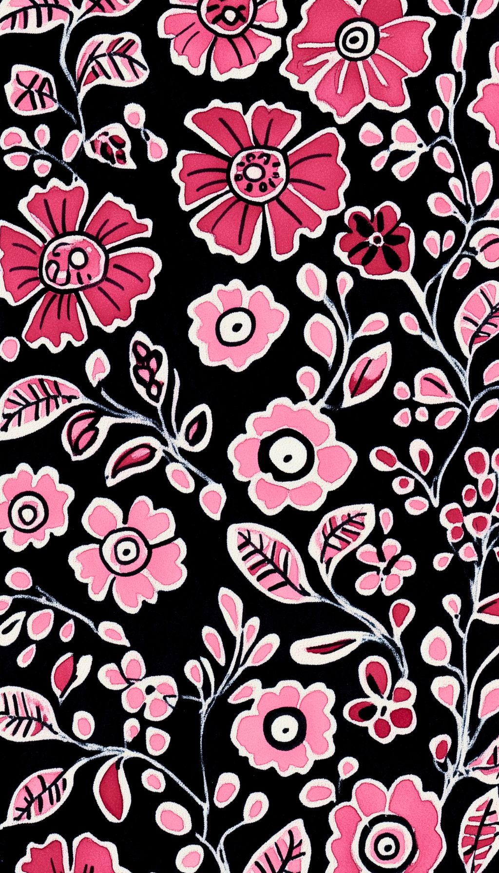 Pink Floral Pattern iPhone Wallpaper